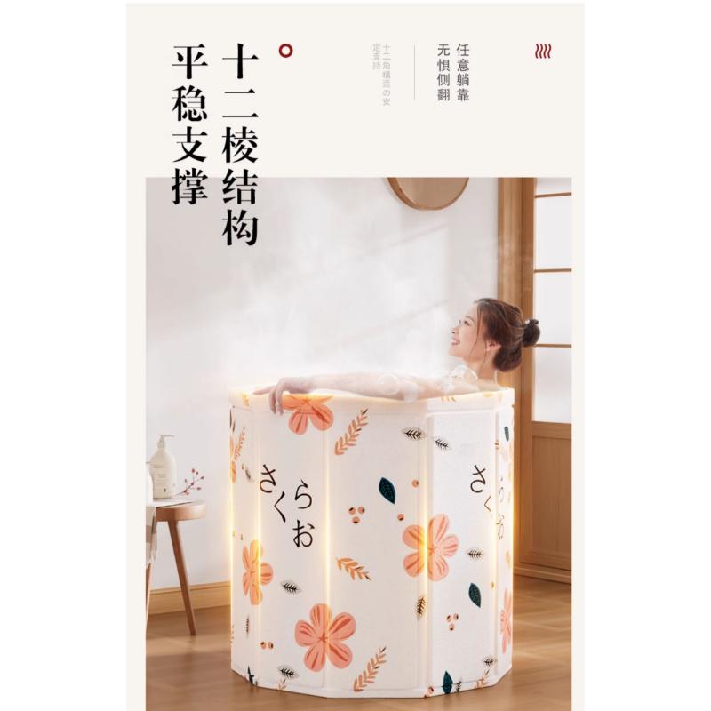 Product Introduction of Folding Bath Bucket For Adults, Japanese-style Full-body Bucket, Thickened Children's Adult 21