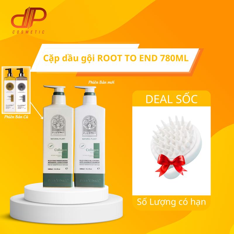 Cặp dầu gội xả Collagen Plus Vinge 1000ML lưu hương thơm dịu nhẹ hàng chuẩn Gội Đầu