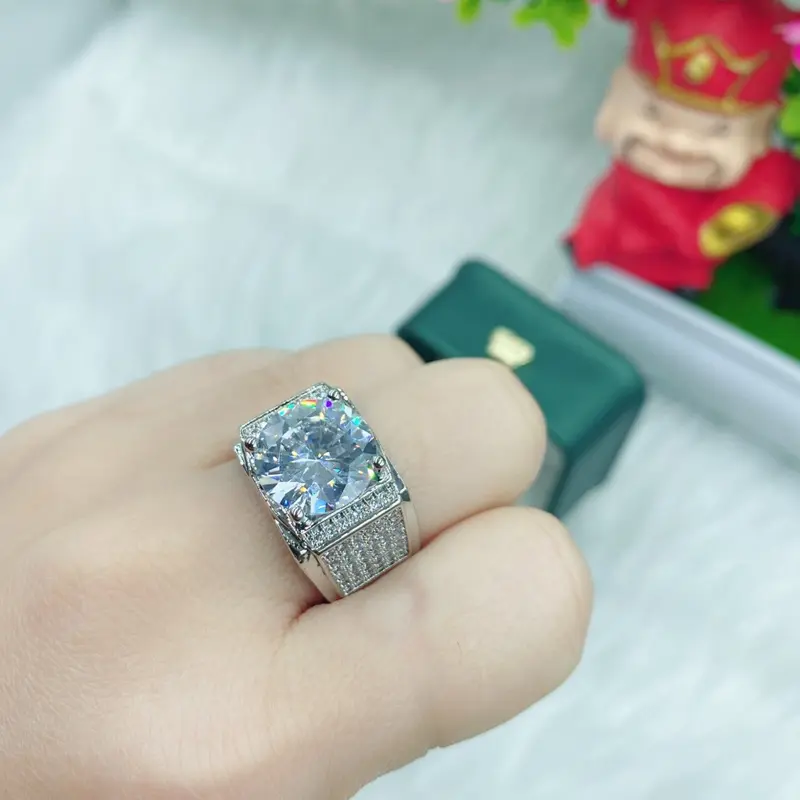 Nhẫn bạc nam mạ bạch kim N19 mạ bạch kim có lót lòng bênd đẹp 9( TẶNG 1 HỘP) 3