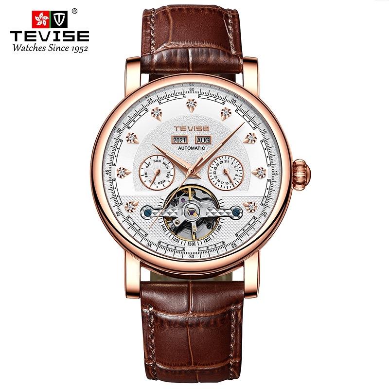 Đồng Hồ Cơ Automatic TEVISE Cao Cấp , Chạy Full 5 Lịch Thiết Kế Sang Trọng , Đẳng Cấp Watch Đeo Tay Nam