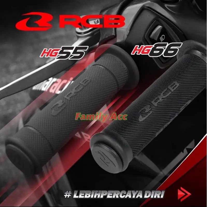 Handgrip Hanfat Grip RCB Racing Boy Malaysia Original HG55 & HG66 Bulu Empuk Hitam Motor Universal