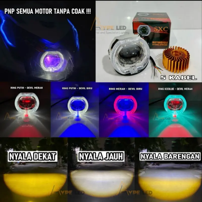 ￼Biled Projie Mini ALA ALA 2,5 inch Cut off 30 Watt Pnp Waterproof Biled Mini 1 Lensa SXC 0