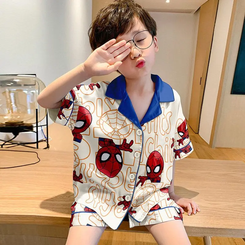 Đồ Ngủ Mỏng Mùa Hè Cho Bé Trai, Bộ Đồ Điều Hòa Không Khí Cho Trẻ Em, Hàng Mới Về, ngắn Tay, Phong Cách Người Nổi Tiếng Trên Internet, Thích Hợp Cho Trẻ Em Lớn, Đồ Mặc Nhà Hoạt Hình, Thiết Kế Hoạt Hình Dễ Thương, Năm 2025, 4038 Phản Hồi Tích Cực