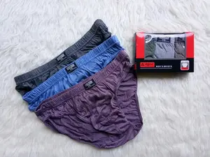3 Pcs Per Box Celana Dalam Laki-Laki Dewasa / Pakaian Dalam Pria Merk Agree Katun Nyaman Boxer Motif Lembut Kotak