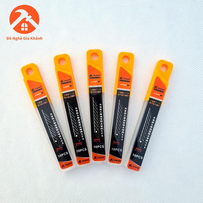 Bộ 5 hộp lưỡi dao rọc giấy mini dao cắt decal,biển quảng cáo kapusi chính hãng