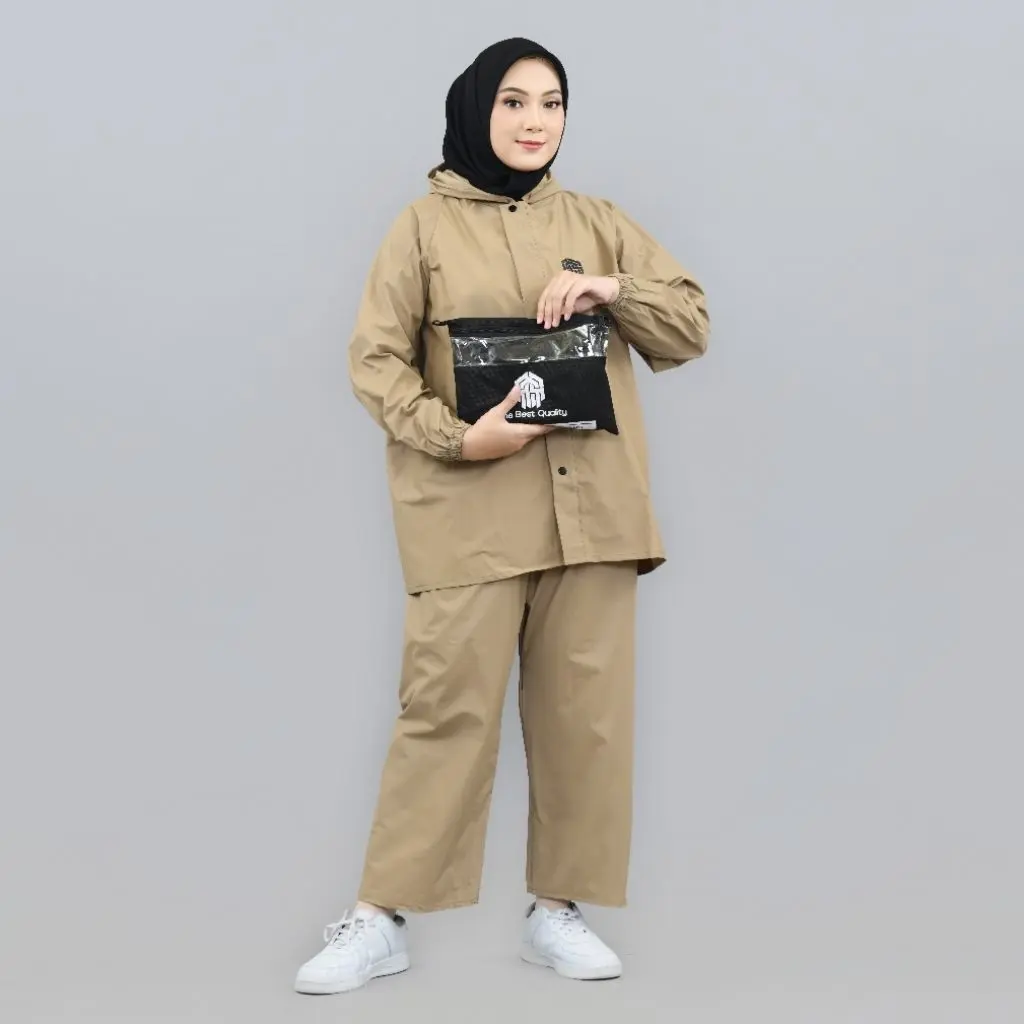 Jas Hujan Anti Rembes Raincoat Mantel Hujan Pria Wanita Bahan Karet PVC 0,25 Berkualitas ORIGINAL