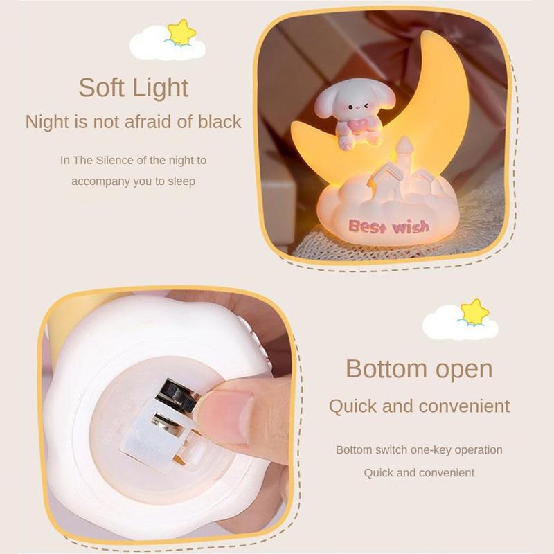 Đèn Ngủ Hình Chó Mặt Trăng, Thiết Kế Dễ Thương, Đèn Ngủ Hình Chó Ngôi Sao, Đèn Vinyl, Đèn Đầu Giường, Chạy Bằng Pin Có Nút Bấm, Đồ Trang Trí, Lý Tưởng Làm Quà Tặng Sinh Nhật 4