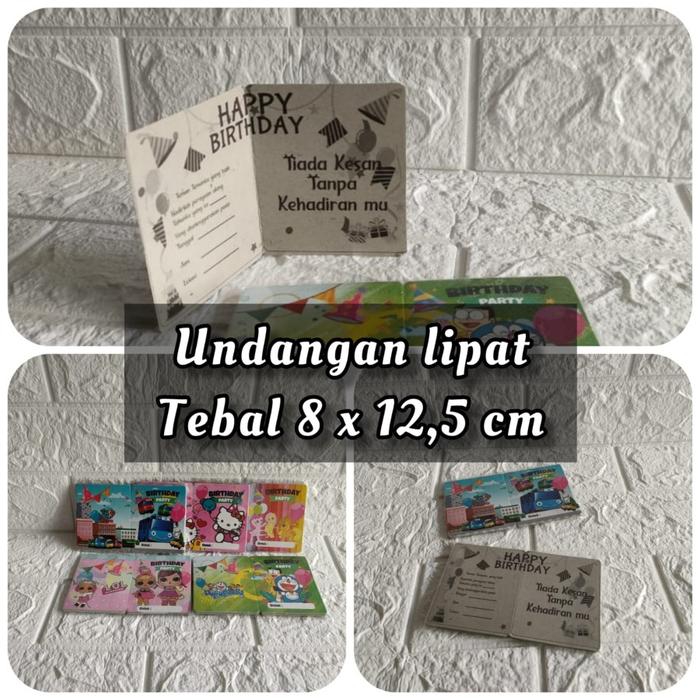 Gambar Undangan ulang tahun model lipat / undangan pesta - 9x13 tipis dari Anugrah Plastik_NEW Kota Surabaya Tokopedia