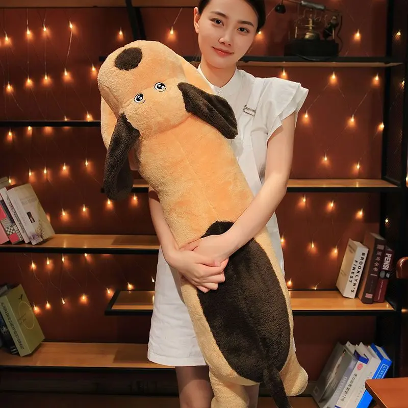 Chó Nằm Nhồi Bông Gối Dài, Búp Bê Đồ Chơi Dễ Thương, Gối Giường Thú Nhồi Bông, Mặt Hàng Hot Của Người Nổi Tiếng Trên Internet, Quà Tặng Unisex, Được Thu Thập Bởi 7137 Người
