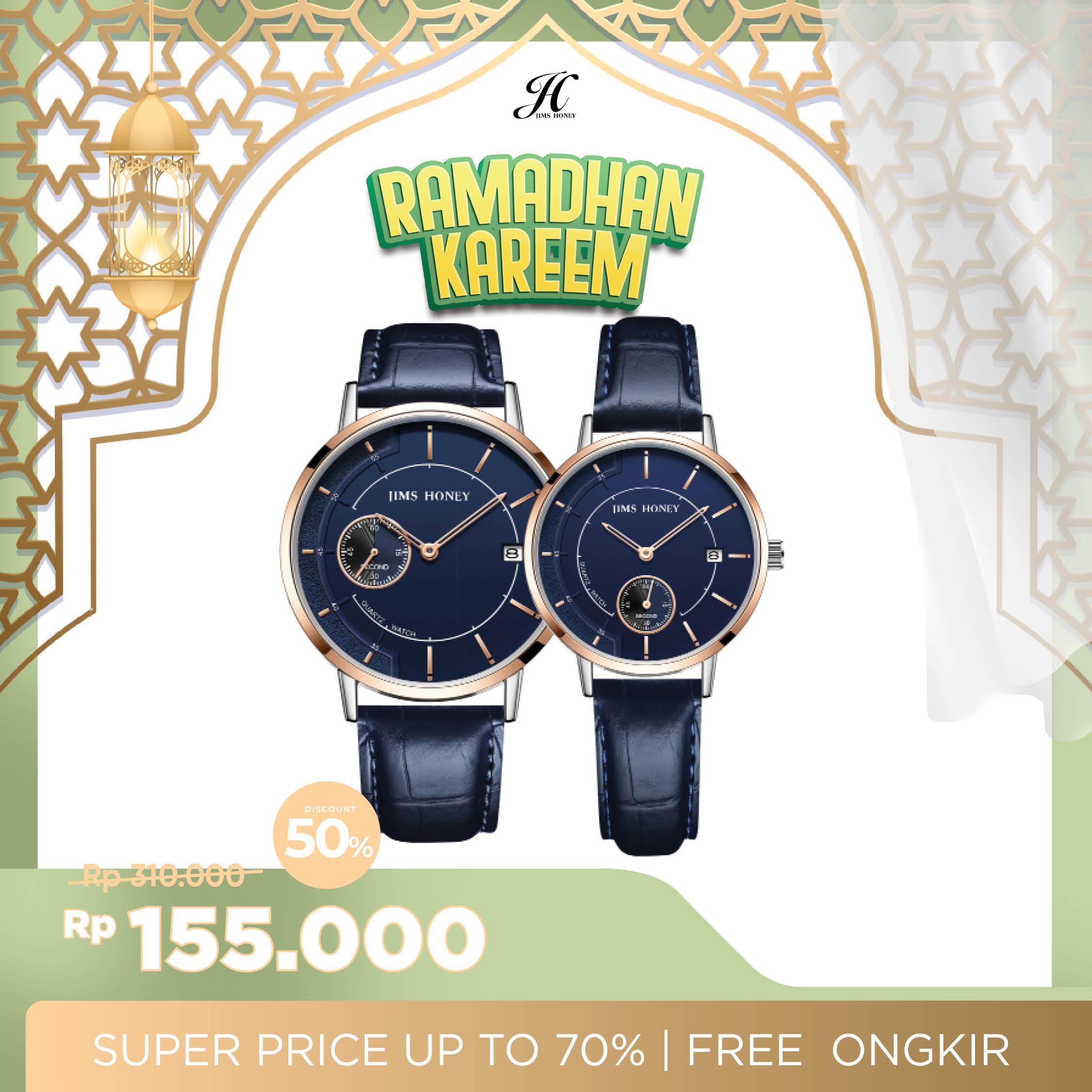 JIMS HONEY JAM TANGAN COUPLE JHW 15 (FREE BOX + BATERAI)