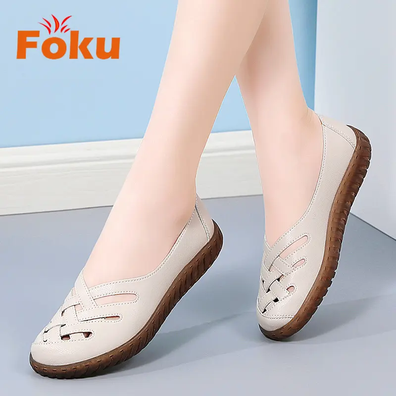 FOKU Sepatu Flat Wanita ️Slip On Lembut Kerja Flatshoes Terbaru
