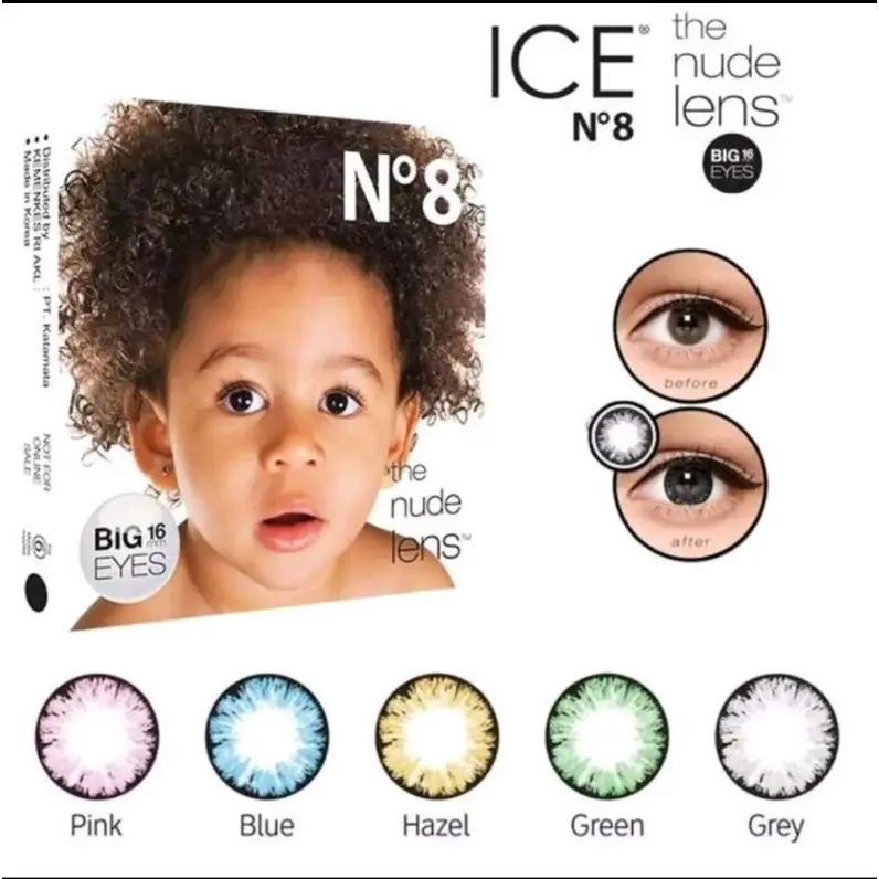 Softlens Lensa konta Ice N 8 big eye 16mm normal