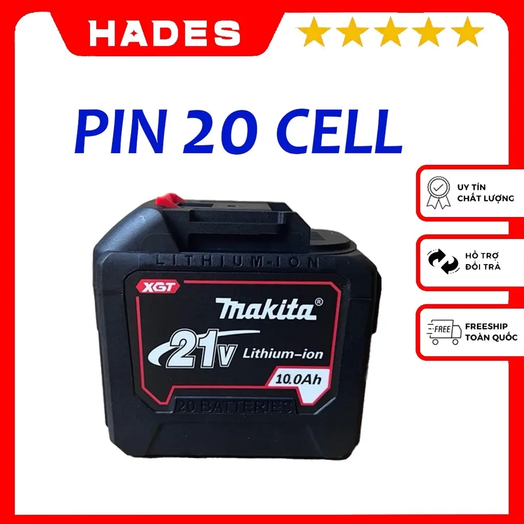 ￼Pin Makita 20 Cell mạch 3mosfet chân pin phổ thông M21 4cm Chịu tải cao 21V