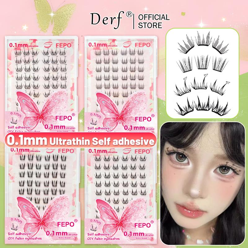 Lông Mi Giả, Siêu Mỏng, Tự Dính, Không Cần Keo, Dễ Thương, Cụm Đơn Và Lông Mi Dưới, Dung Tích Lớn, Thích Hợp Cho Mỹ Phẩm