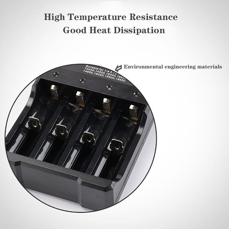 Product Introduction of 26650 14500 USB Universal 18650 Battery Charger Adapter Smart Charging For Rechargeable Lithium Batteries 18