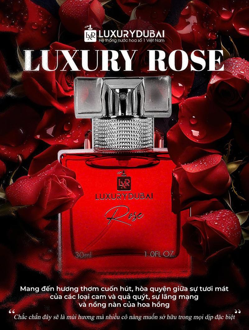 Product Introduction of LuxuryDubai Nước Hoa Luxury Rose 30ml – Mùi Hương Cuốn Hút, Tinh Tế, Hòa Quyện Cam Ngọt, Tiêu Hồng, Lá Nhài, Hoắc Hương, Gợi Cảm & Sang Trọng, Mang Đến Vẻ Đẹp Bí Ẩn, Quý Phái & Đẳng Cấp Nữ 1