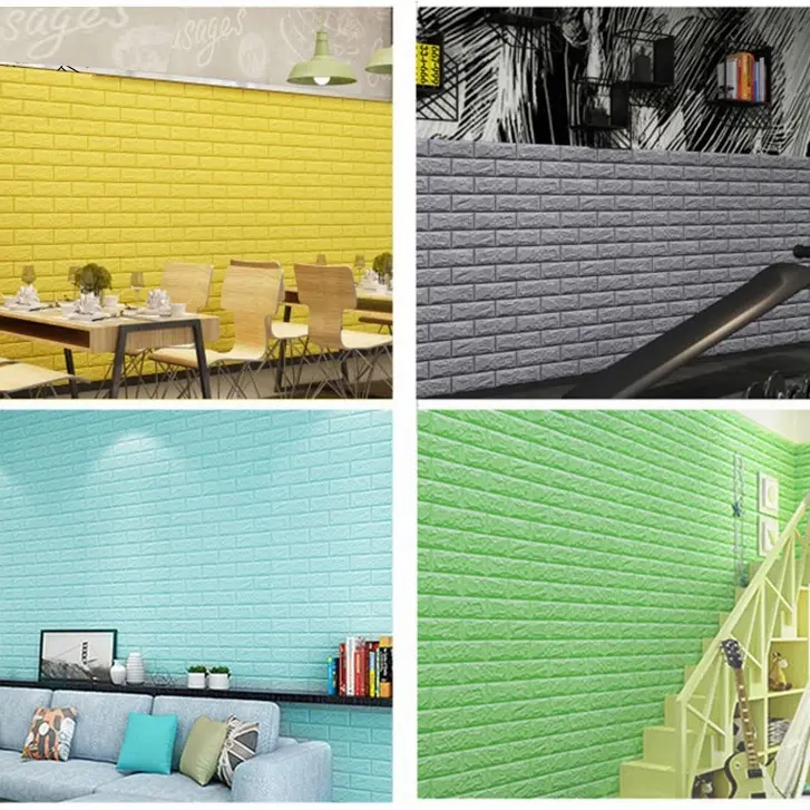Paus Biru - Wallpaper Dinding Bata Stiker Wallfoam 3D Sticker Dekorasi Kamar Rumah Murah High Quality 1