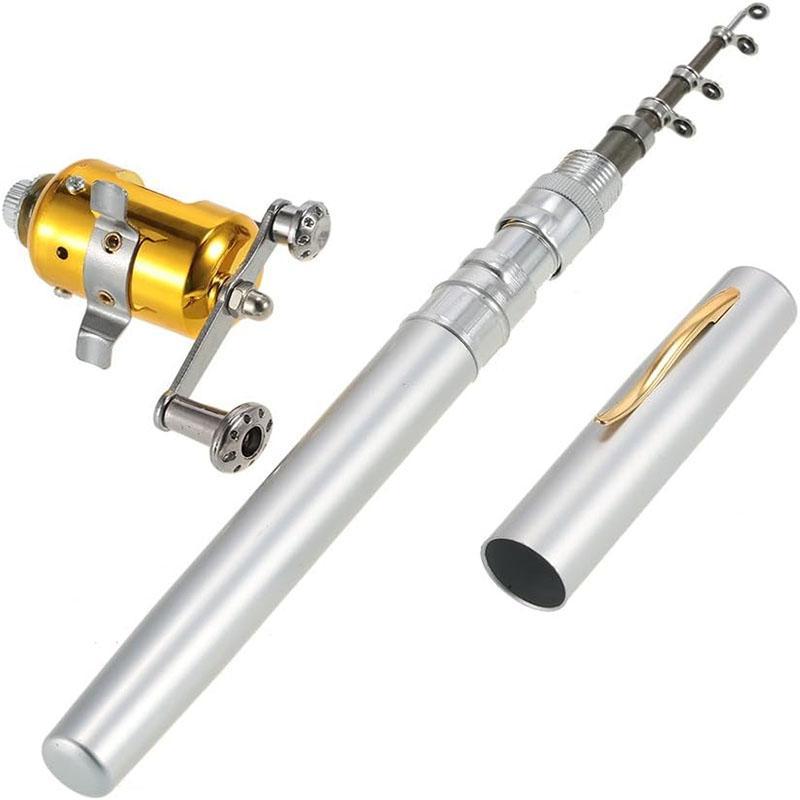 Mini Fish Rod Portable Mini Fishing Rod, 1 Set Lightweight Outdoor Ice Fishing ...