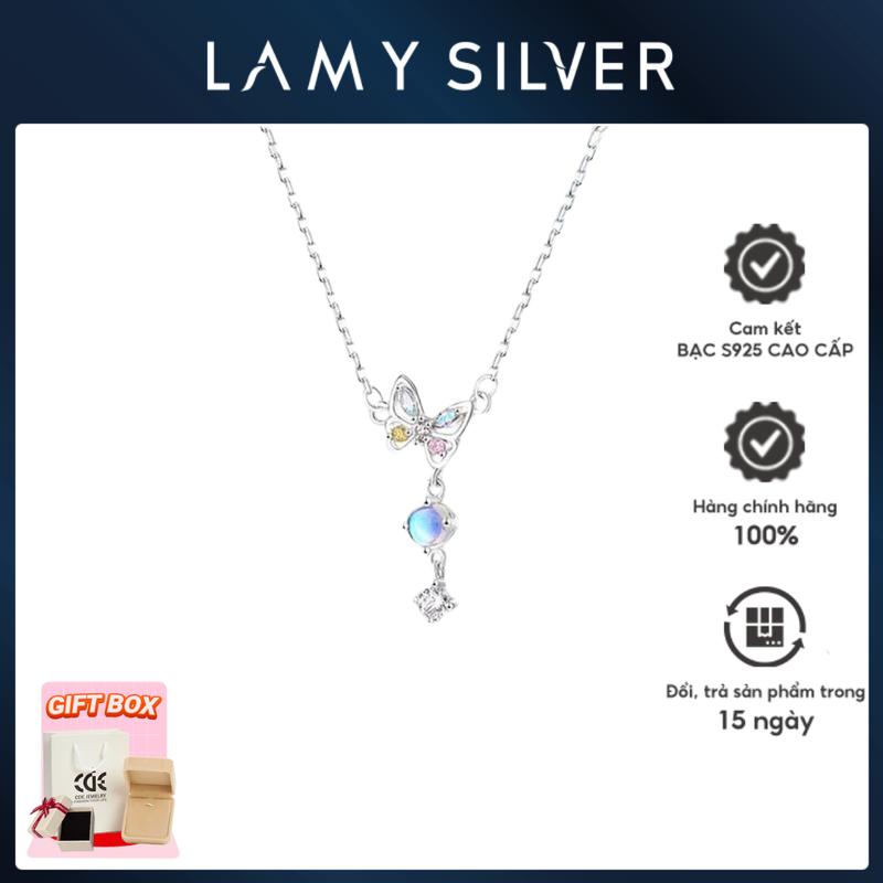 [LAMY] Dây chuyền nữ CDE Bạc S925 hồ điệp Butterfly Moonstone Necklace CDE6324SV - Trang sức CDE Jewelry
