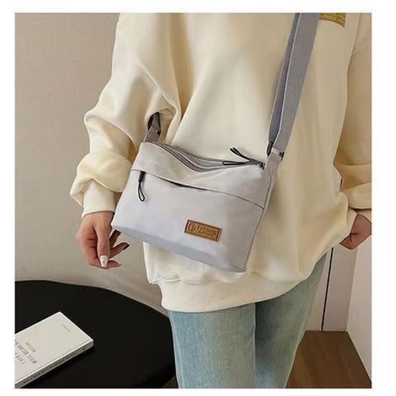 New fabric bag Japanese fashion simple shoulder crossbody bag multi-layer isolation bag style women's canvas bag 8