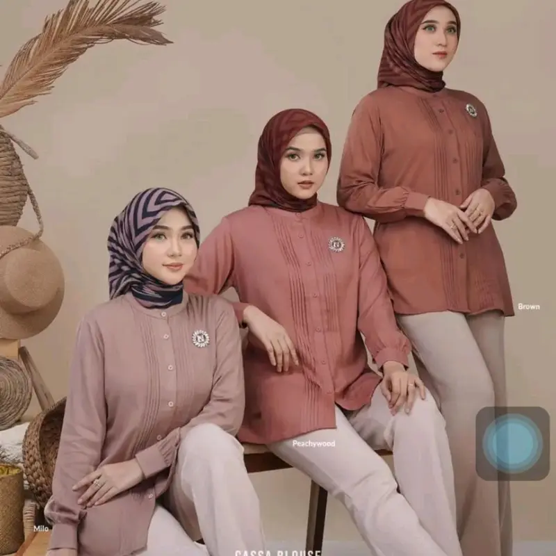 KEMEJA ATASAN WANITA OVNESEL TERBARU  LINEN IMPORT 0