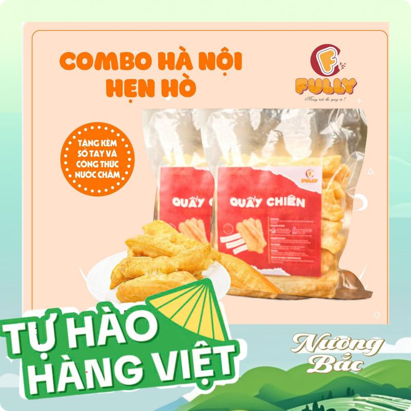 Combo 02 Gói Fully Quẩy Chiên Hà Nội - Quẩy Chiên Sơ Ăn Vặt Tiện Lợi Snack Food Thức Ăn