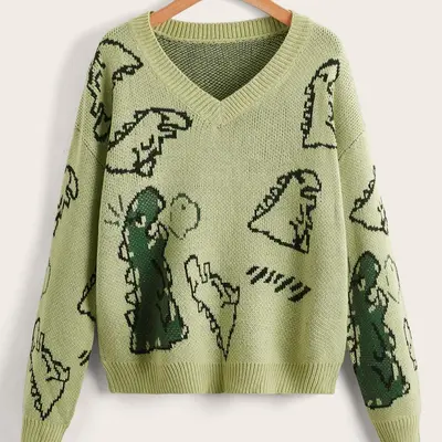 Dinosaur print jumper womens best sale