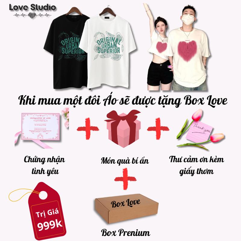 Product Introduction of Áo đôi thun phông croptop baby tee trái tim đen Local Brand Love Studio T-shirt Nam Nữ Unisex A097 quà tặng kỉ niệm sinh nhật 20/10 Cổ Tròn Jacket Áo Thun Cotton Women 27