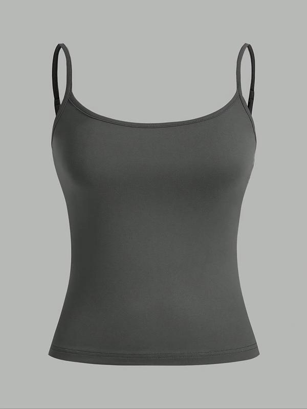 Women's Solid Color  Cami  Top, Casual Sleeveless Top for Daily Wear, Ladies Clothes for All Seasons 2