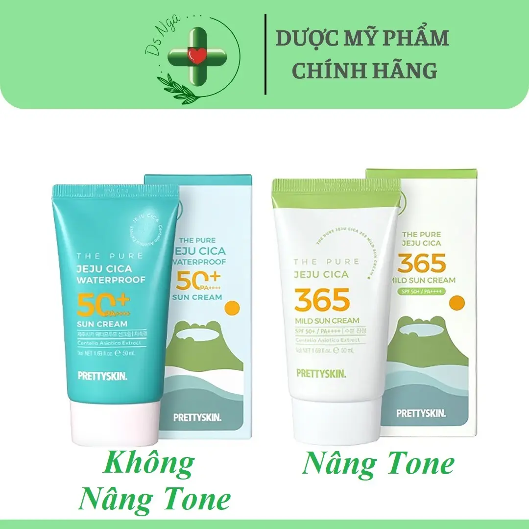 Kem chống nắng Rau Má Prettyskin jeju cica Sun Cream 50ml Chăm Sóc Da Nữ ChốNg NắNg