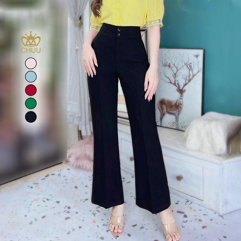 Quần tây nữ, quần ống loe dưới lưng cao nữ 2N CHUU Q6093-S