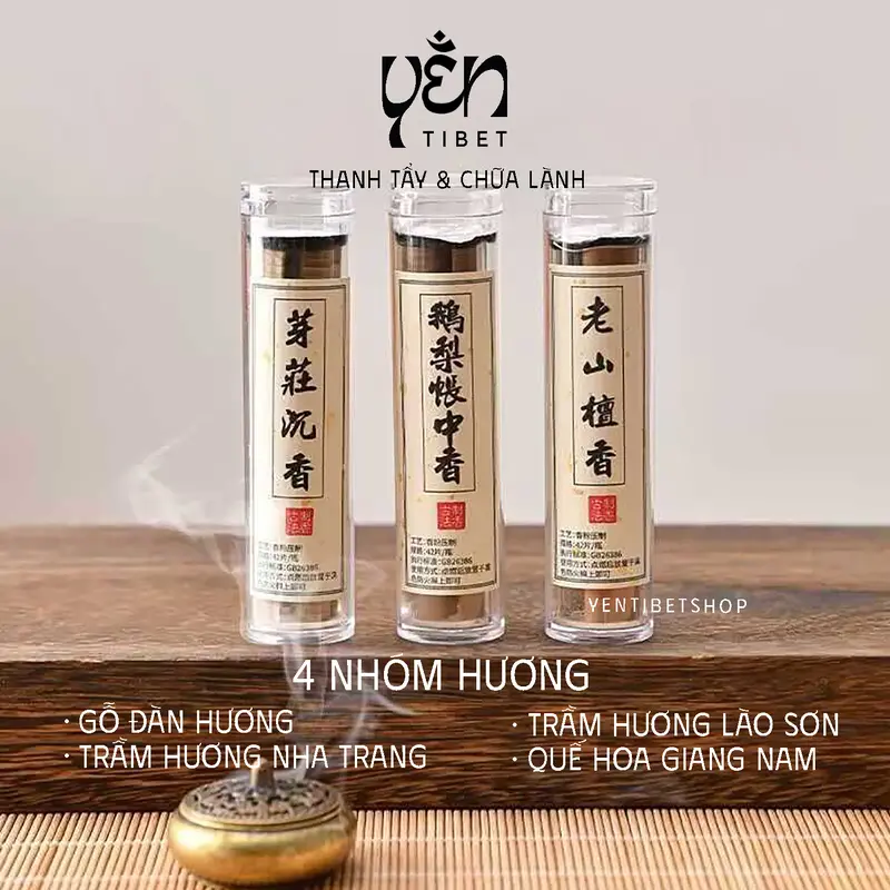 Hộp 42 viên nhang trầm Khanh Vân hương thơm tự nhiên, xông nhà - Yen Tibet 3