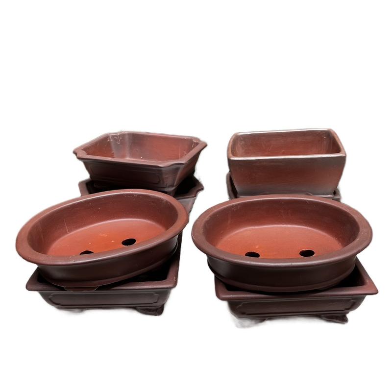 Thanh lý combo 8 chậu nâu đỏ đất trồng bonsai, sen đá, xương rồng cốc trồng cây chau trong cay chiếc thần kỳ full mini sứ nung  chậu  thủ công gốm loc  vung  bonsai  ongtre chậu  bonsai kẽm nhung chậu  cây cảnh để  bàn mai  vàng  khuon chaucanhdep