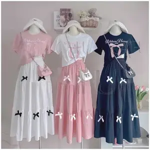 Fashion Rok Wanita Rok Bow Skirt Long Skirt