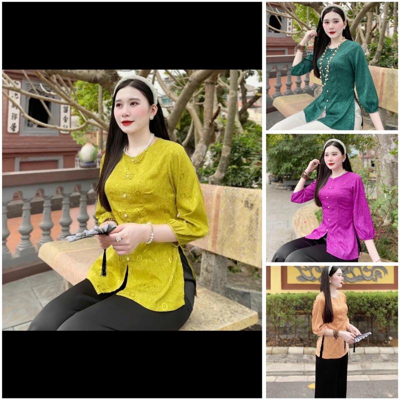 Lẻ áo bà ba tay lỡ đi chùa có size 37kg -73kg