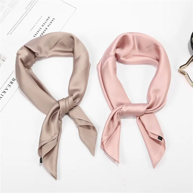 Khăn Lụa Vuông ( Khăn Turban) Cao Cấp Trơn Chất Liệu Lụa Chiffon 70x70cm - Mã KL039 7