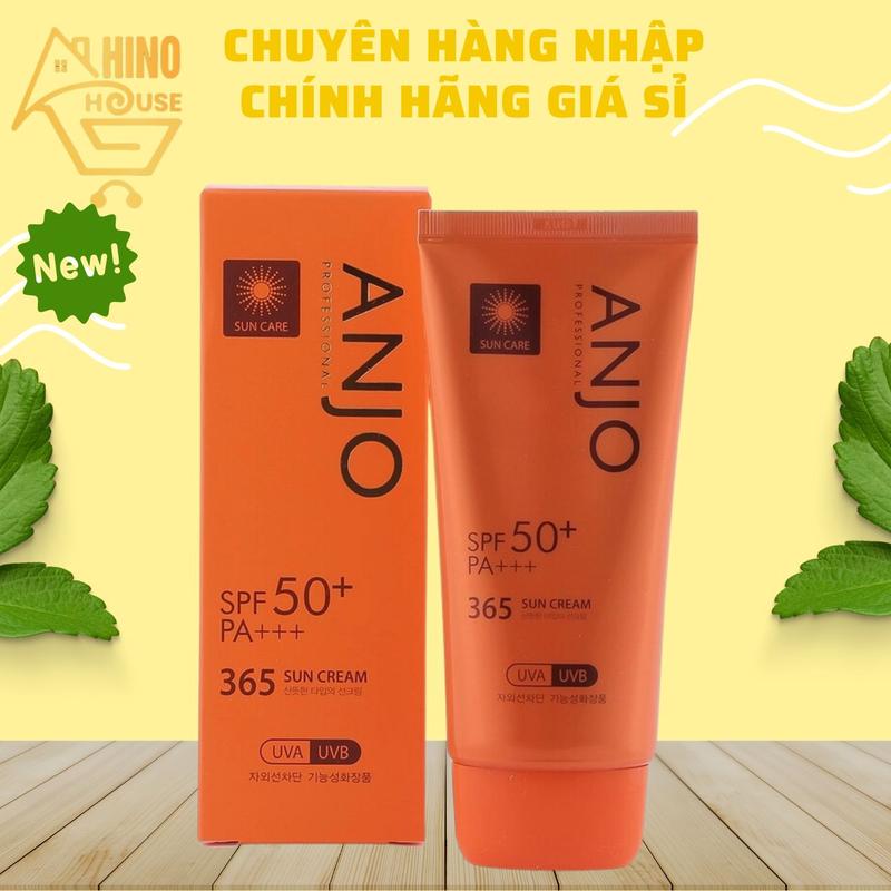 Combo 2 Kem Chống Nắng ANJO 365 SPF50+ PA+++ 70g Hàn Quốc Hỗ Trợ Chống Nắng Dưỡng Da - Hinohouse