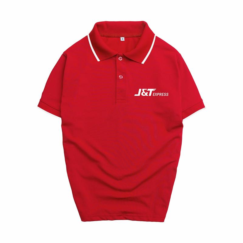 Áo polo đồng phục shipper GIAO HÀNG J&T - Form xuông nam nữ - Hàng Sẵn - Đủ size  - intheo yêu cầu - Menswear - womenswear - polo  - T Shirt - Full size - Có Cổ - Thun - Ngắn Tay dongphuc