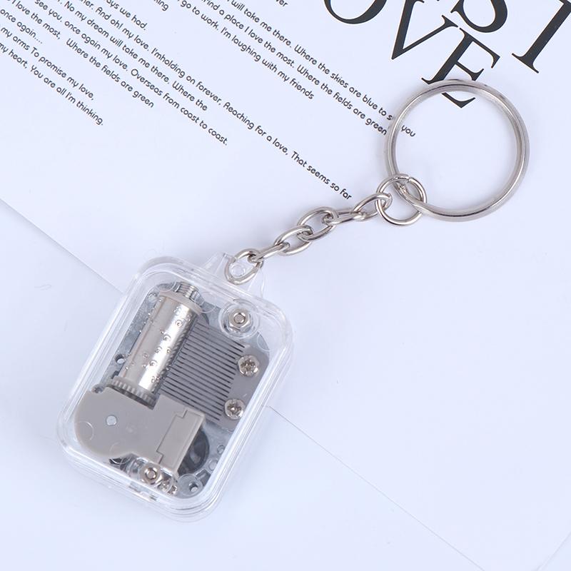 Product Introduction of 1Pc Music Box DIY Mechanical Metal Music Boxes Clockwork Keychain Gift 30