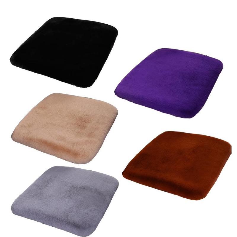 Product Introduction of Plush Seat Cushion Car Seat Cushion Winter Plush Rabbit Fur Winter Warmth Thick Wool One Piece E2D8 30