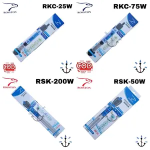 Alat Pemanas Aquarium ikan hias Rosston RSK Heater Kaca 25Watt 50Watt 75 Watt 100Watt