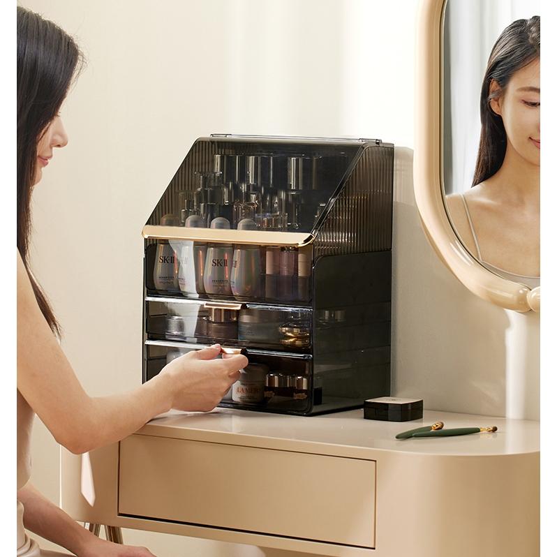 KỆ MỸ PHẨM CAO CẤP TRONG SUỐT CHỐNG BỤI TO
