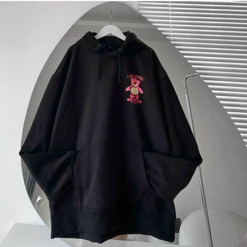 Áo Khoác HOODIE GẤU DÂU Nỉ Bông Nam Nữ Unisex 4