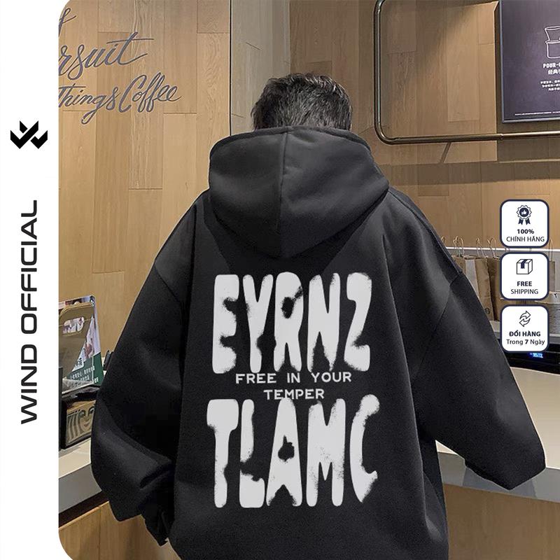 Áo hoodie form rộng WIND Temper Clothing Unisex áo khoác dây kéo thời trang nam nữ oversize Menswear Dài Tay Tay Dài