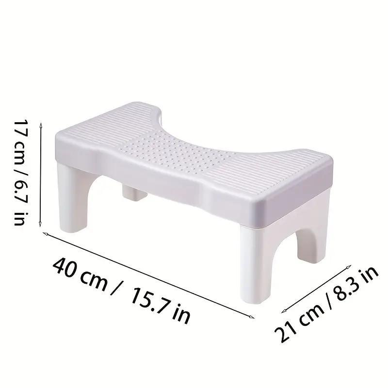 Product Introduction of Toilet Potty Stool for Adults, 1 Count Portable Squatting Poop Foot Stool, Bathroom Non-slip Toilet Assistance Step Stool, Portable Toilet Footstool 1