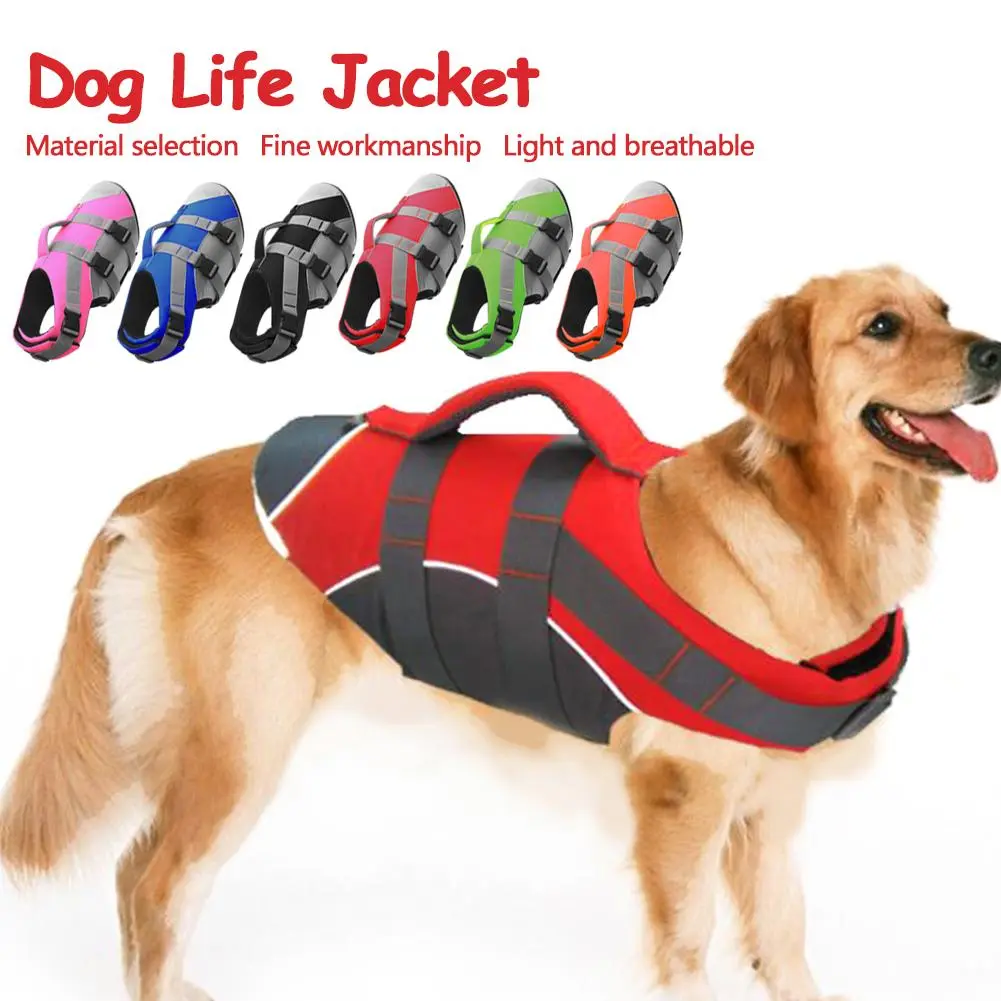 Summer Reflective Pet Dog Life Jacket Safety Vest Dog Clothes Dog Swimsuit for Small Medium Dogs French Bulldog #439728