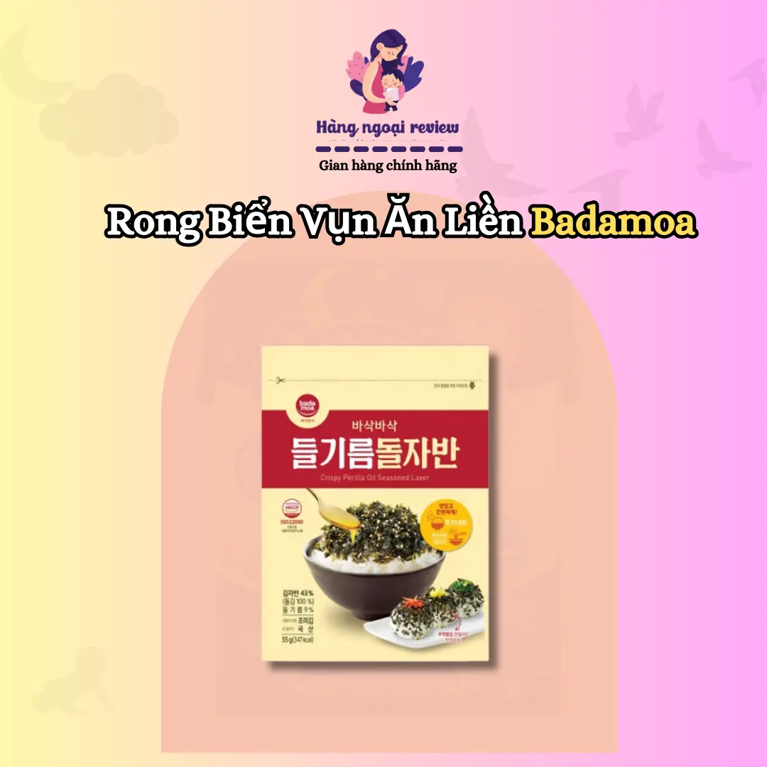 [COMBO 2 BỊCH] Rong Biển Vụn Hàn Quốc Badamoa cho bé 6m+