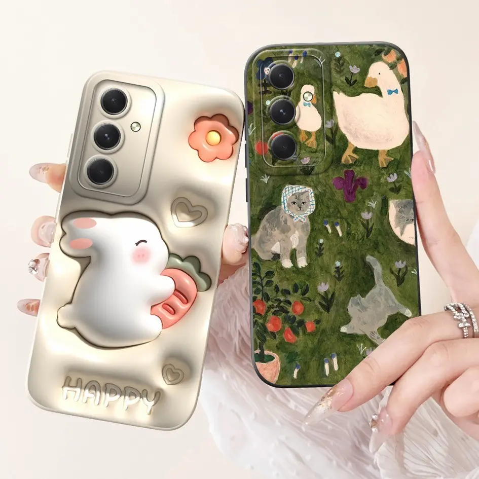 For Samsung Galaxy A55 5G Case SM-A556B A 55 Cover Soft Silicone Camera Protection Phone Case For Samsung A15 A25 A35 Casing