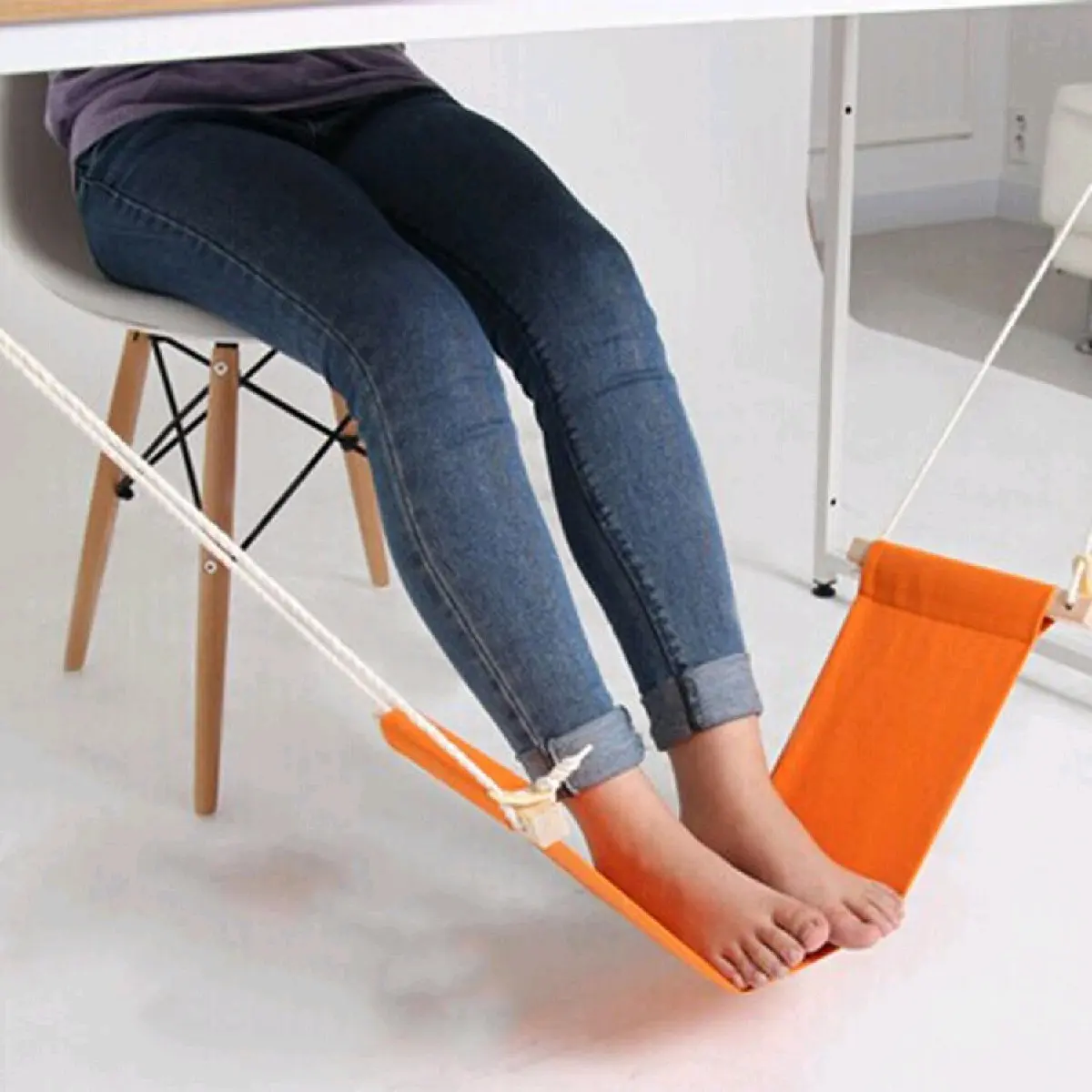 PIJAKAN SENDERAN ISTIRAHAT KAKI BAWAH MEJA / MINI TABLE HAMMOCK