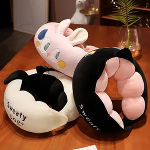 Bantal Leher Halus Lembut Terbaru Lucu Bantal Sandaran Mewah Tidur Busa Travel Portabel Mobil Pesawat Bus Kereta Kantor Cute Neck